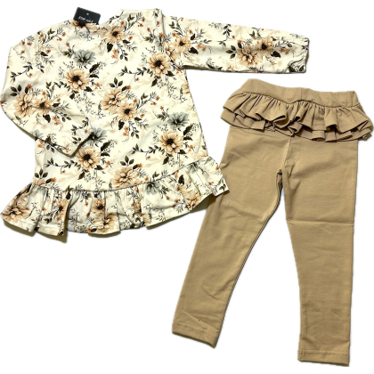 Komplet  bawełniany dla dziewczynki  TUNIKA + LEGGINSY - Star Kids